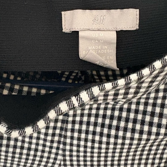 H&M Women Monochrome Checkered Trousers Slacks Pants - Picture 2 of 3